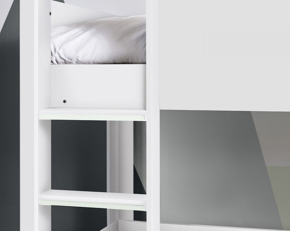 Julian Bowen Solomon Bunk Bed White Ladder-Better Bed Company