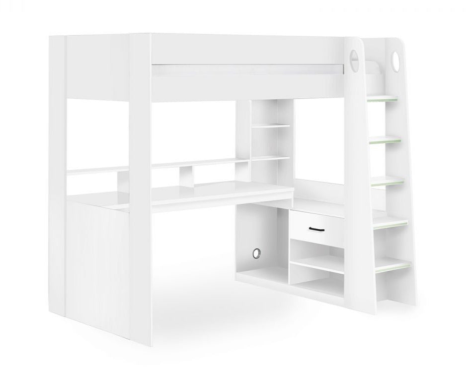 Julian Bowen Blaze Gaming Highsleeper White-Better Bed Company