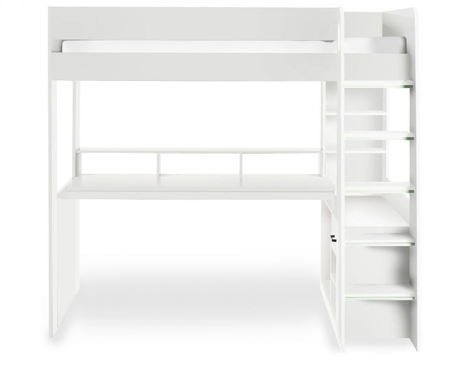 Julian Bowen Blaze Gaming Highsleeper White From Front-Better Bed Company