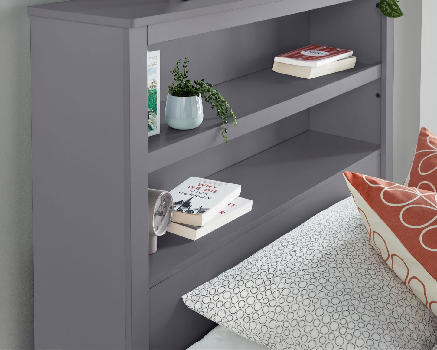 Bedmaster Oscar Ottoman Bed Grey Headboard-Better Bed Company