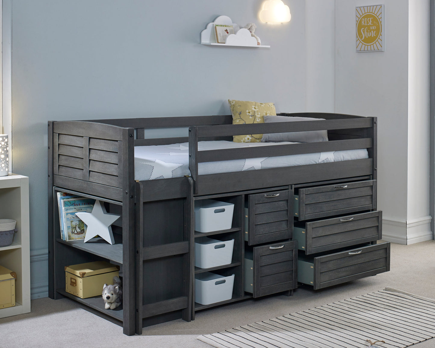 Better Zulu Mid Sleeper Drawers Open-Kidzzz Beds