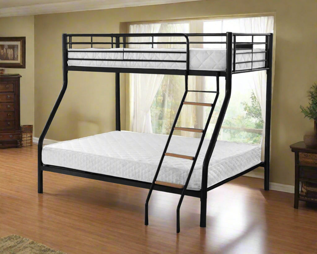 Heartlands Alexa Triple Metal Bunk Bed Black-Better Bed Company