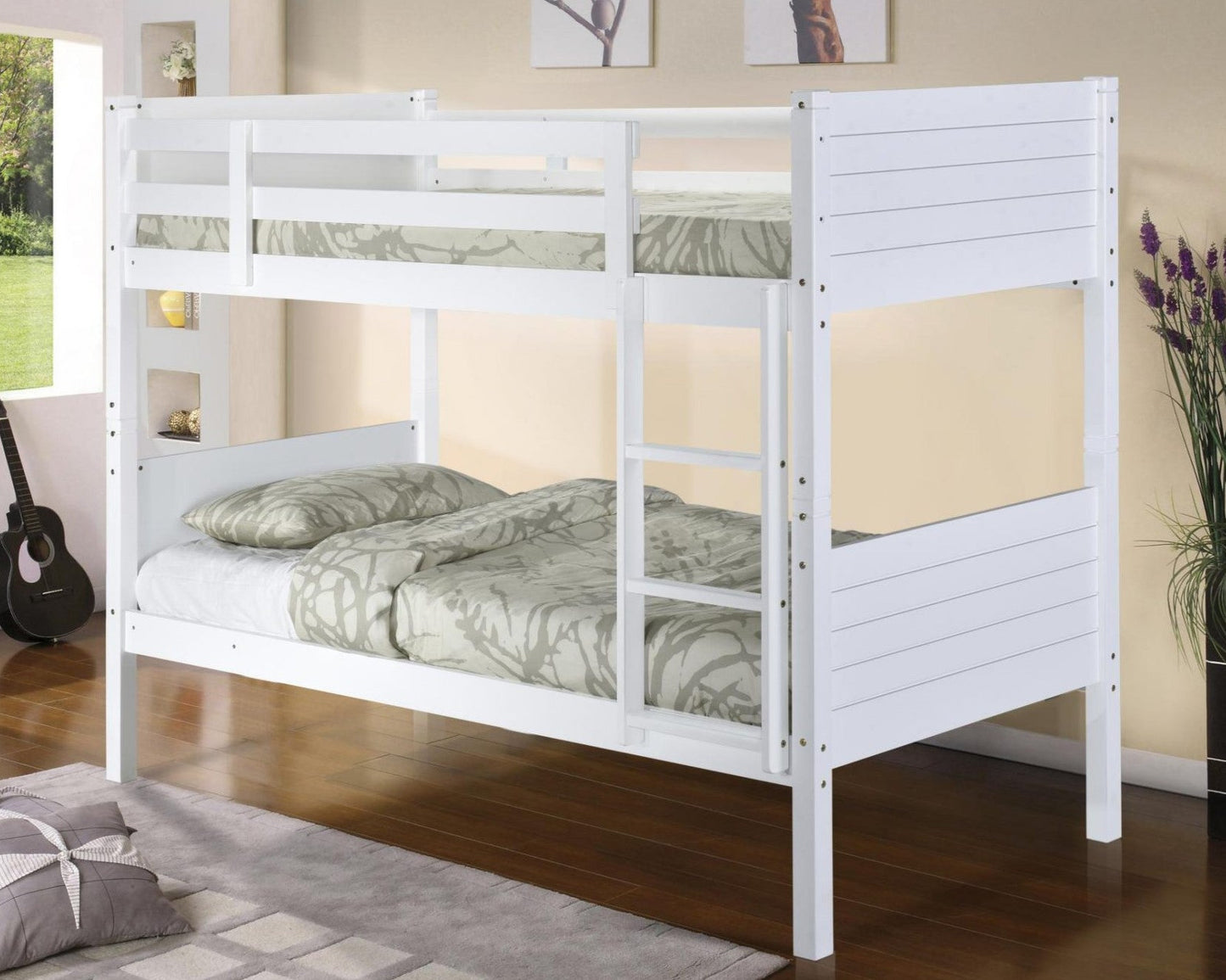 Heartlands Castleton Solid Wood Bunk Bed White-Kidzzz Beds