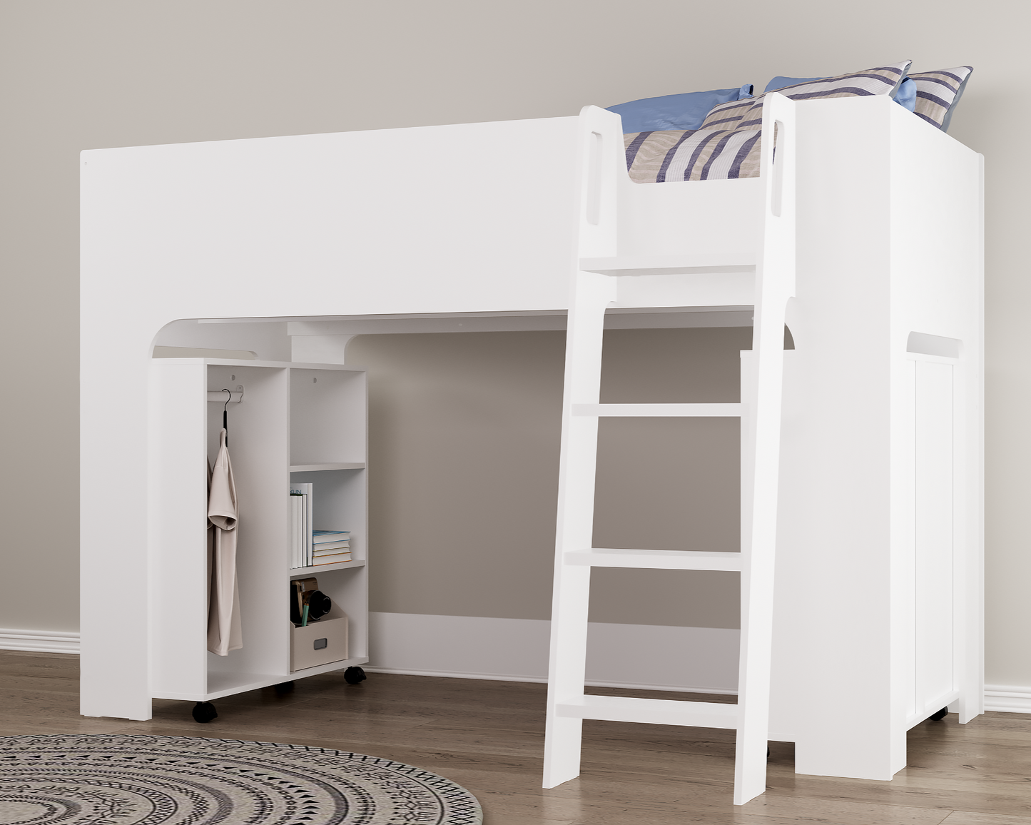 Flintshire Eden Mid Sleeper White From Front-Kidzzz Beds