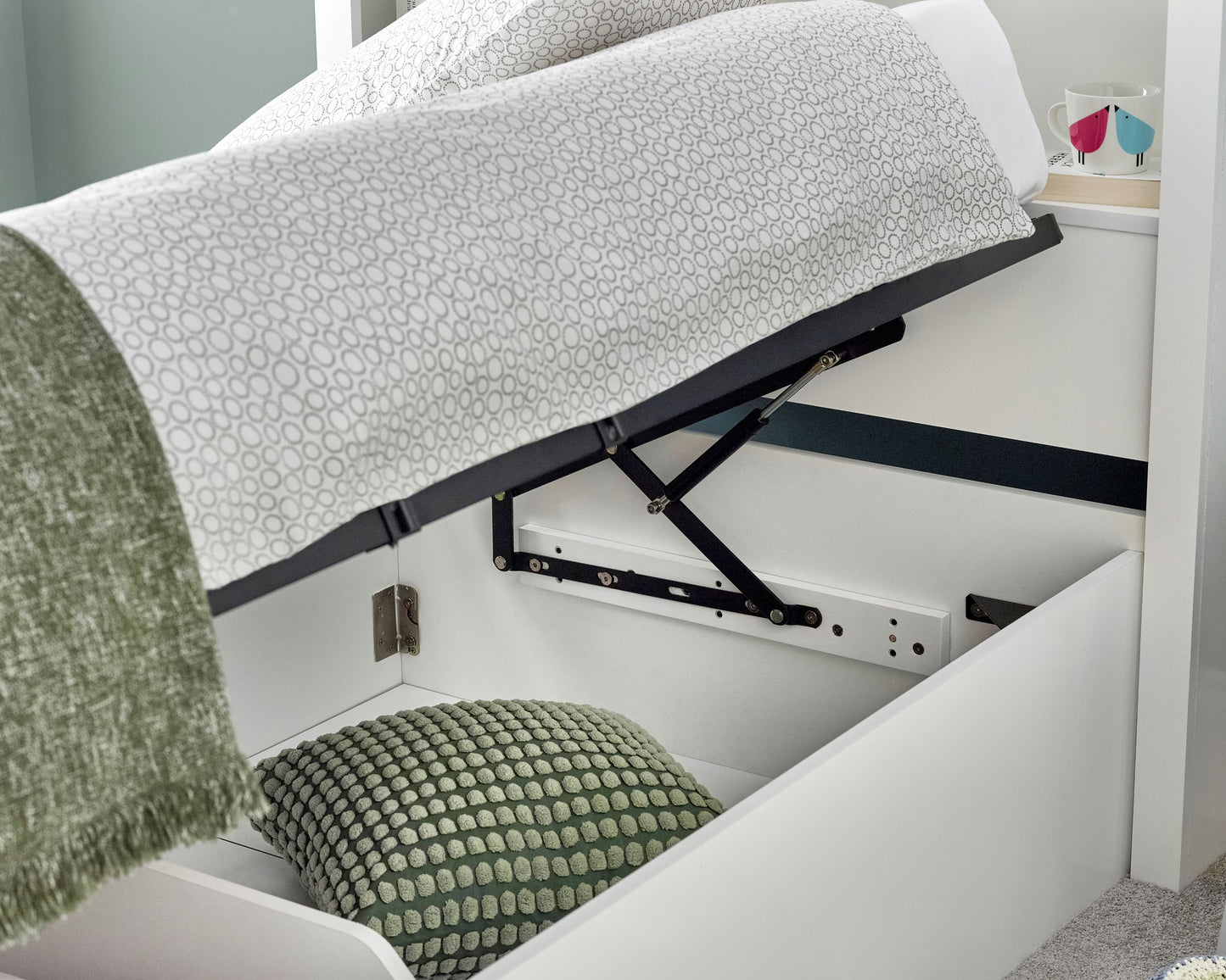 Bedmaster Oscar Ottoman Bed Storage Close Up-Better bed Company