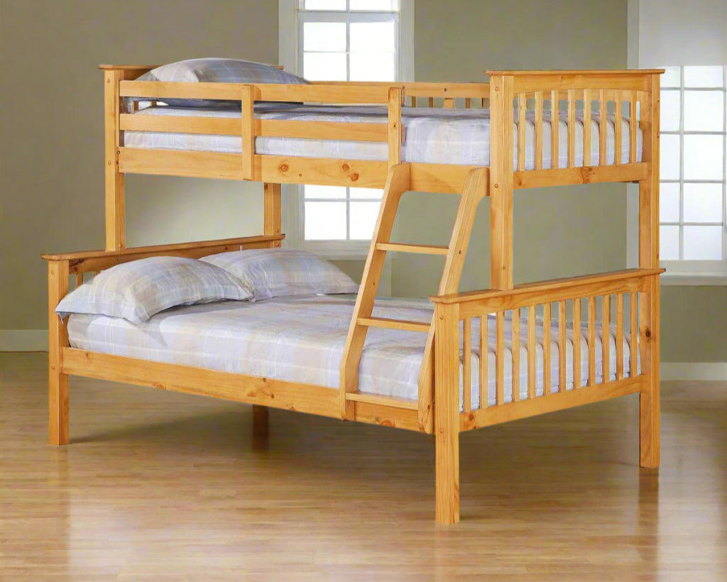 Heartlands Porto Triple Bunk Bed Pine-Better Bed Company