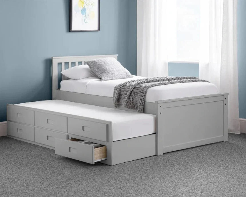 Troy Single Wooden Storage Guest Bed