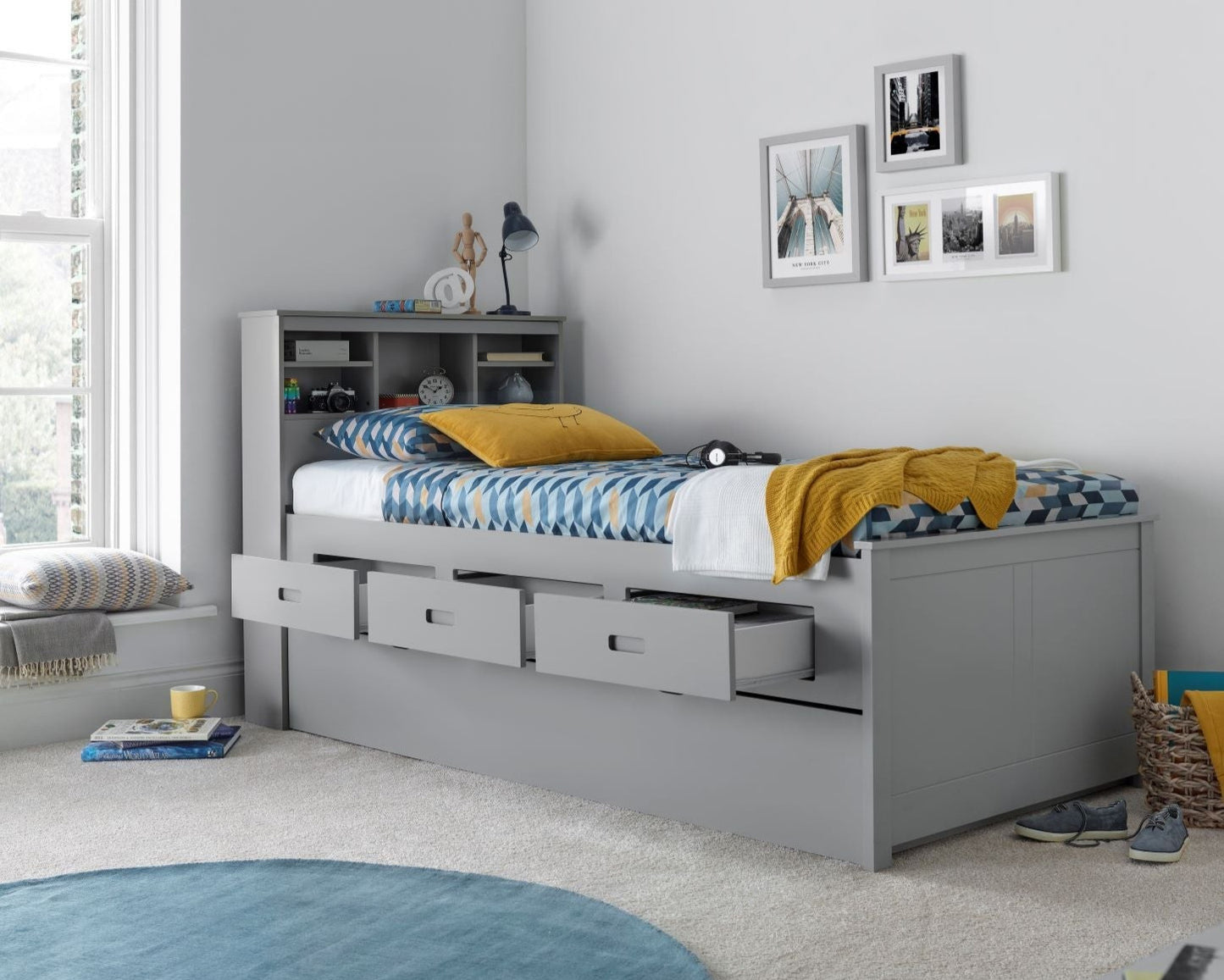 Bedmaster Veera Wooden Drawer Guest Bed