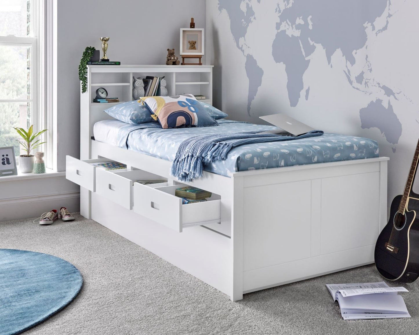 Bedmaster Veera Wooden Drawer Guest Bed