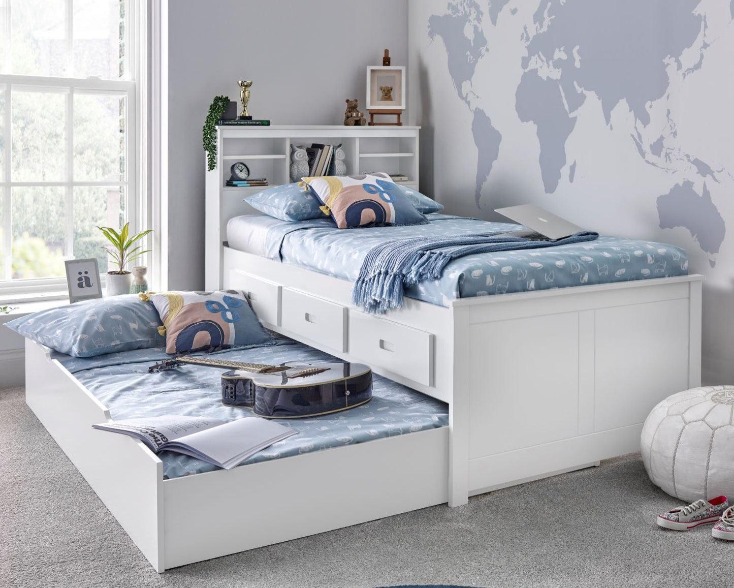 Bedmaster Veera Wooden Drawer Guest Bed