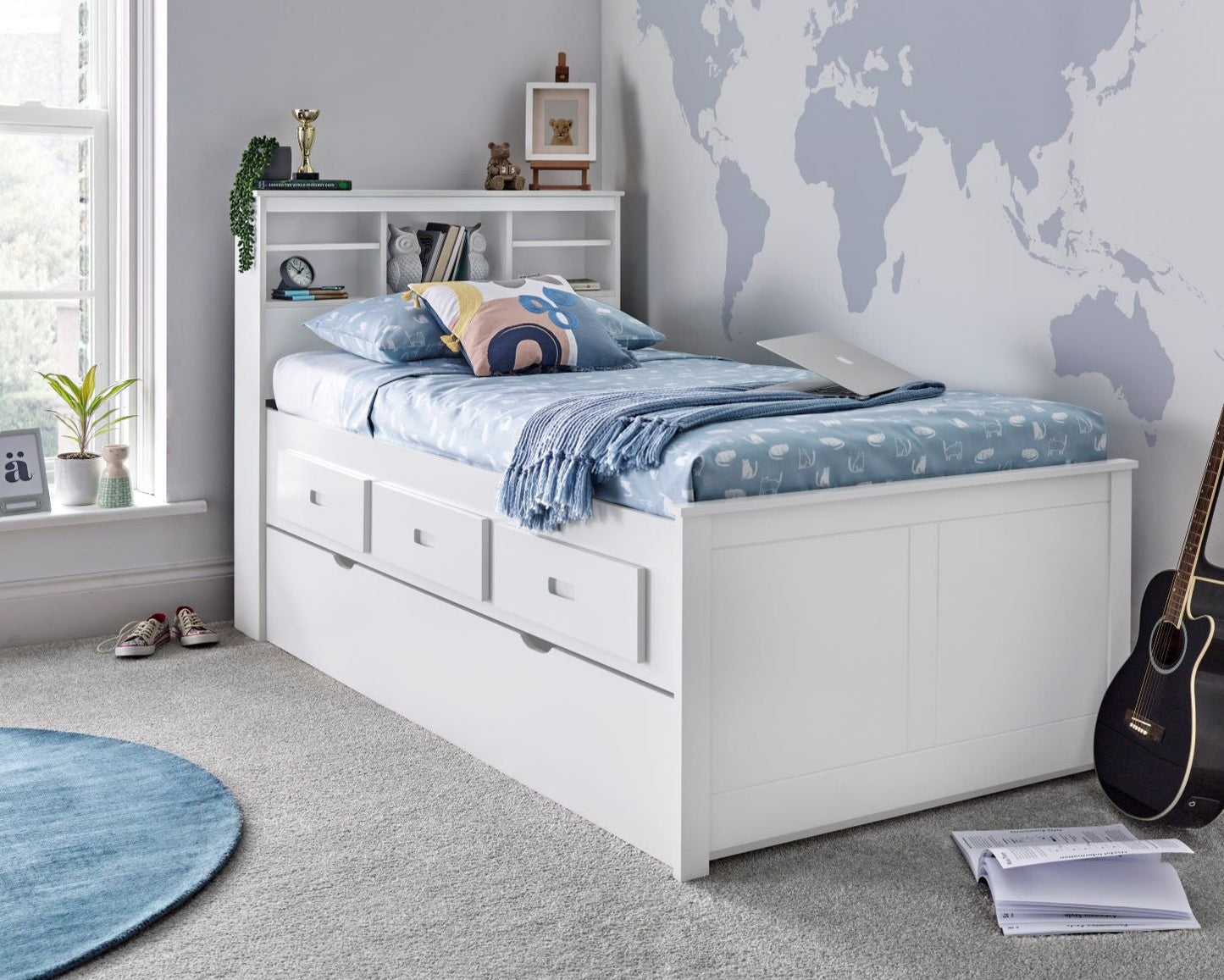 Bedmaster Veera Wooden Drawer Guest Bed