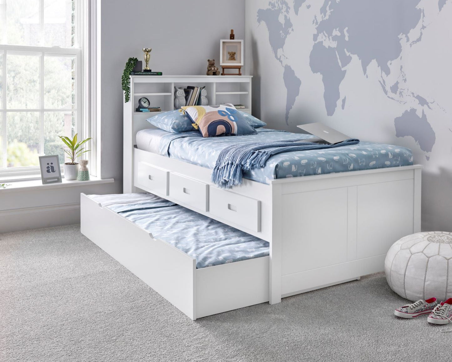 Bedmaster Veera Wooden Drawer Guest Bed