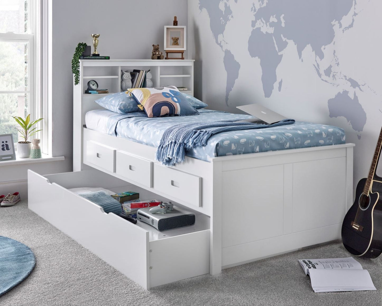 Bedmaster Veera Wooden Drawer Guest Bed