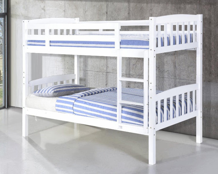 Heartlands Furniture Ashbrook White Single Wooden Bunk Bed