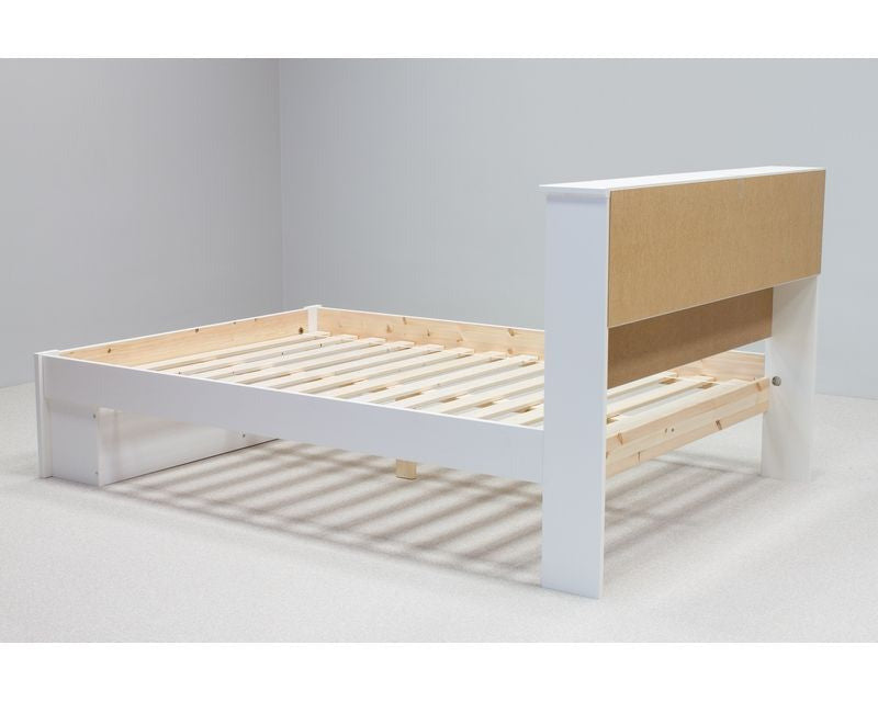 Bedmaster Fabio Wooden Storage Bookcase Bed Frame From Back-Kidzzz Beds