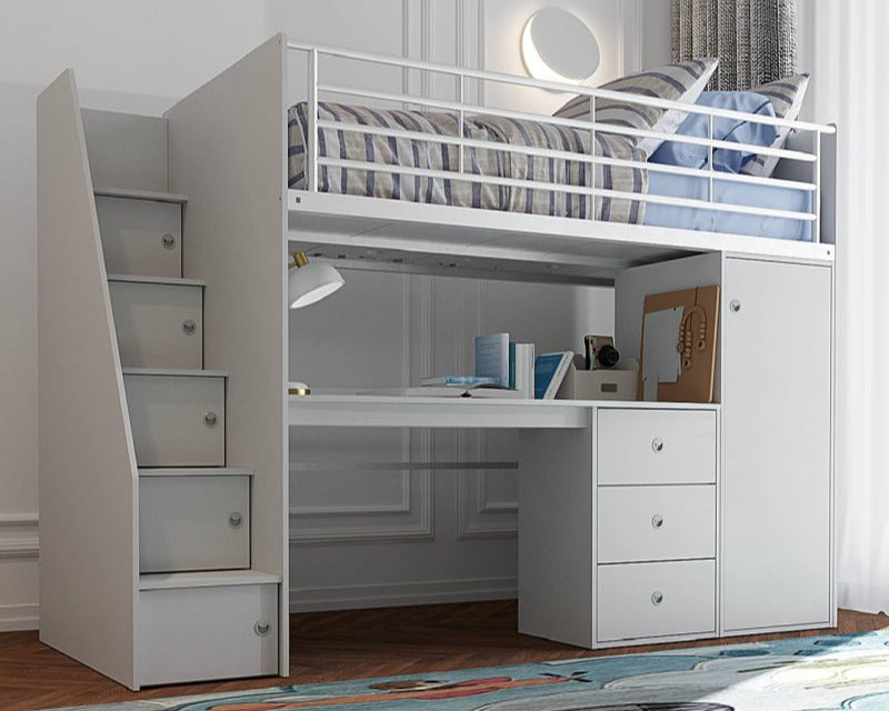Flintshire Furniture Dakota High Sleeper Grey From Side-Better Bed Company