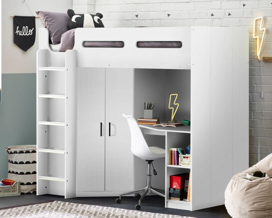 Julian Bowen Hercules Wooden Single Storage Highsleeper Bed