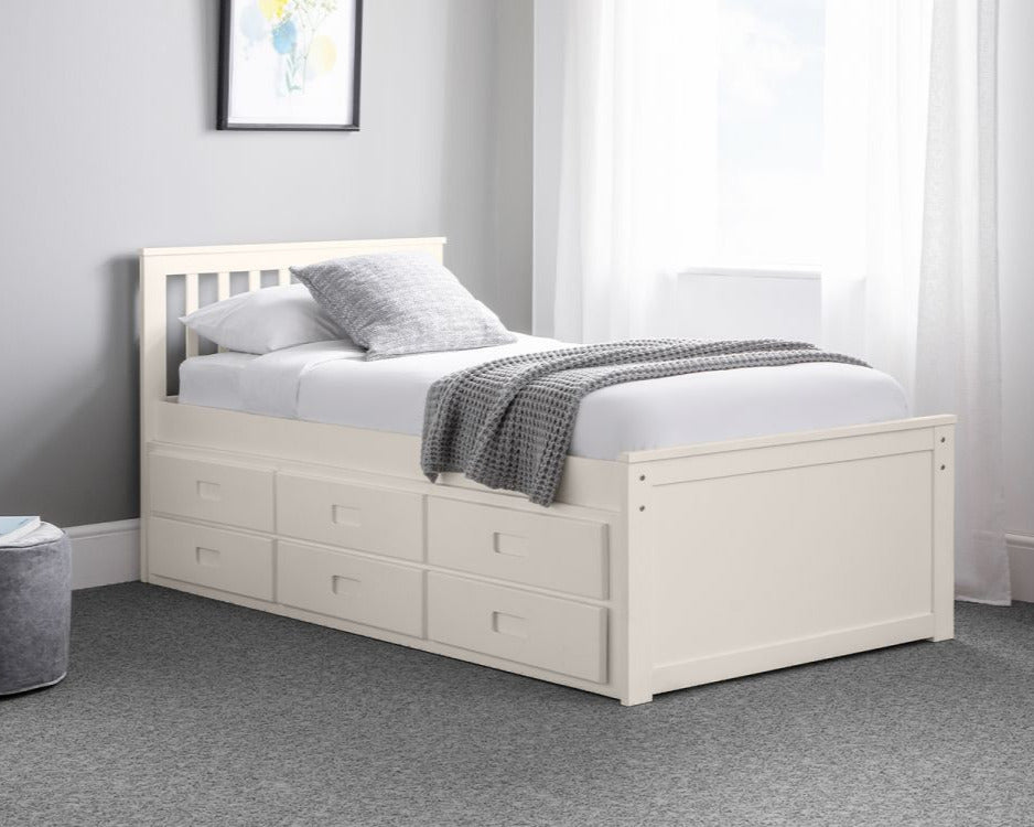 Julian Bowen Maisie Captains Bed Off White-Better Bed Company