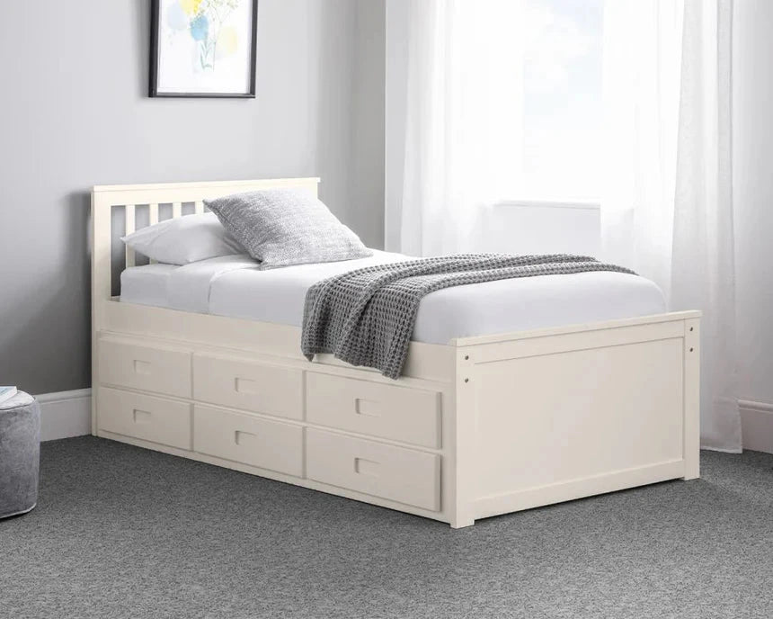 Troy Single Wooden Storage Guest Bed