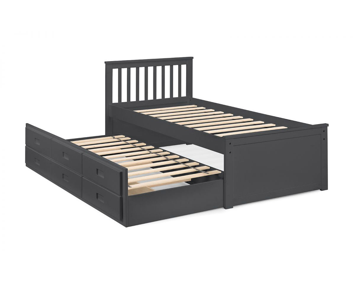 Julian Bowen Maisie Single Wooden Captains Bed With Drawers