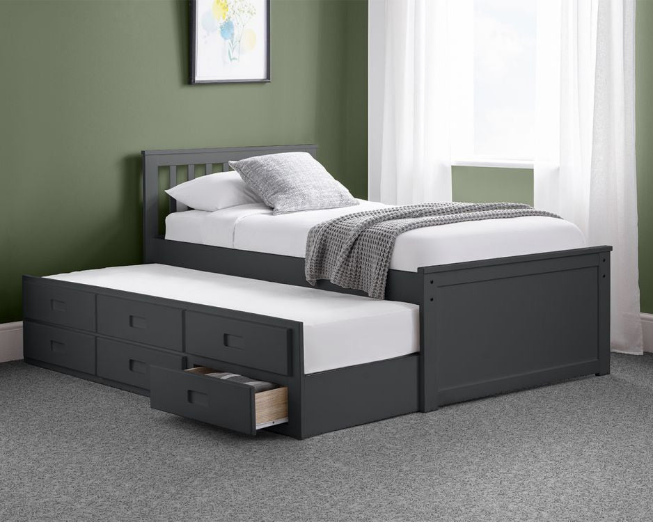 Julian Bowen Maisie Single Wooden Captains Bed With Drawers