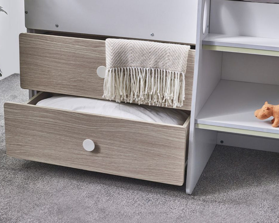 Julian Bowen Orpheus Midsleeper Drawers Open-Better Bed Company