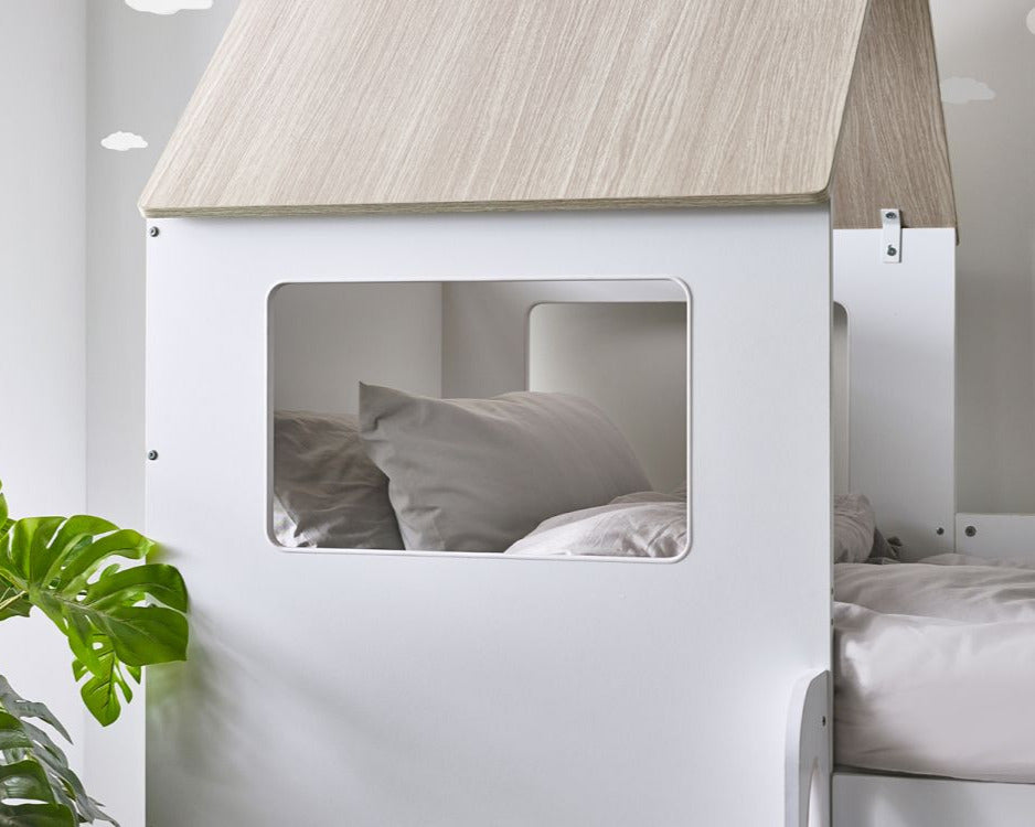 Julian Bowen Orpheus Midsleeper Wood Detail Close Up-Better Bed Company