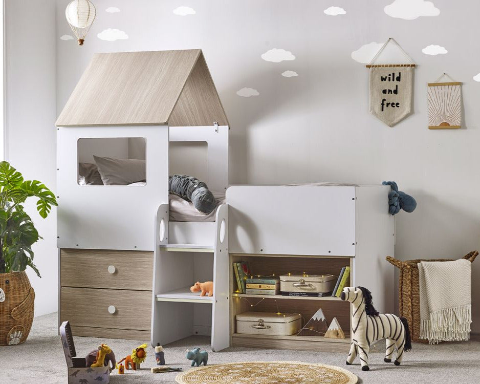 Julian Bowen Orpheus Midsleeper Wood And White In Bedroom-Better Bed Company