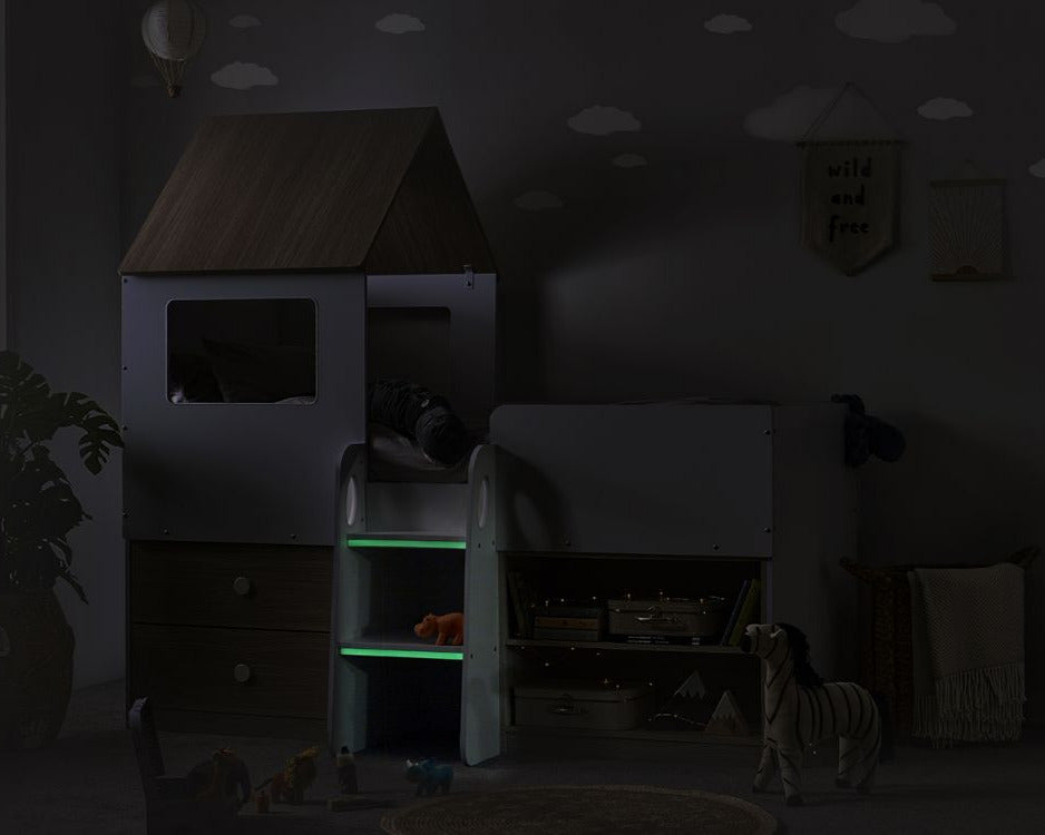 Julian Bowen Orpheus Midsleeper Lights On Ladder On-Better Bed Company