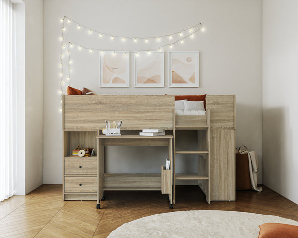 Flintshire Marley Mid Sleeper Oak-Better Bed Company