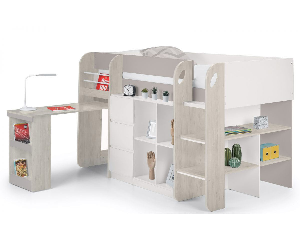 Julian Bowen Saturn Single Wooden Storage Midsleeper Bed