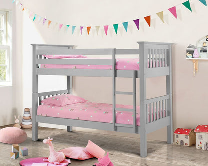 Julian Bowen Zodiac Single Wooden Bunk Bed Grey-Kidzzz Beds