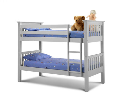 Julian Bowen Zodiac Single Wooden Bunk Bed Grey With Toys-Kidzzz Beds