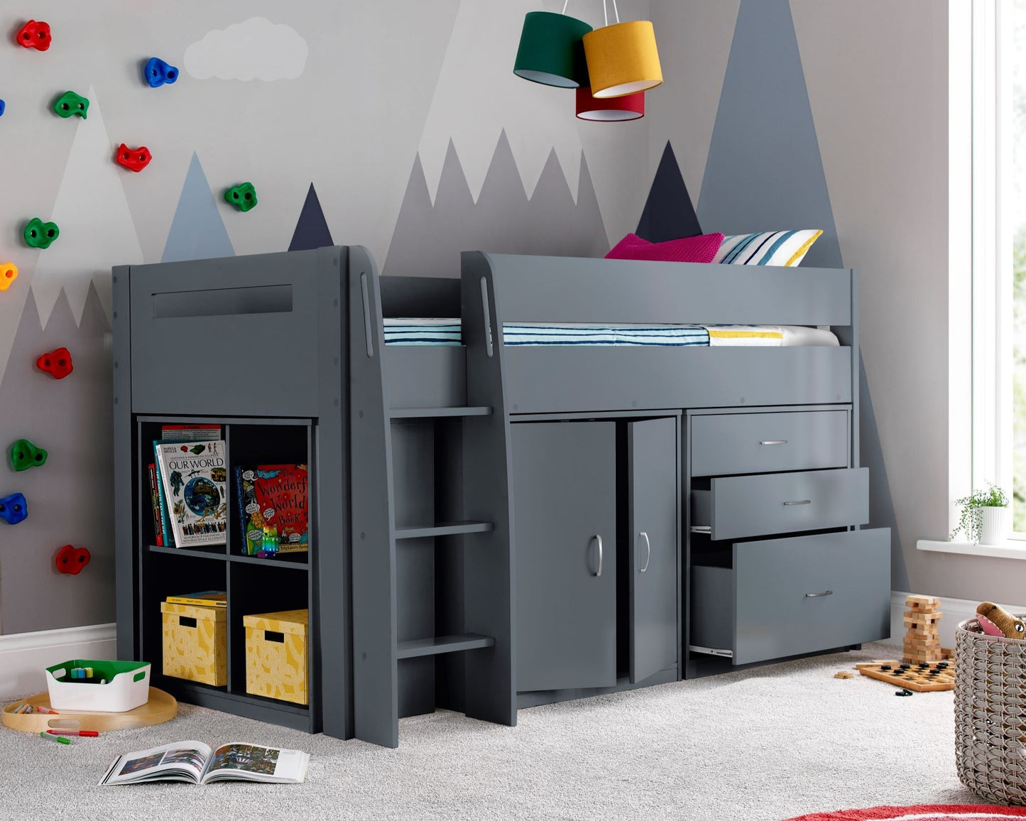Bedmaster Lacy Midsleeper Bed Grey-Better Bed Company