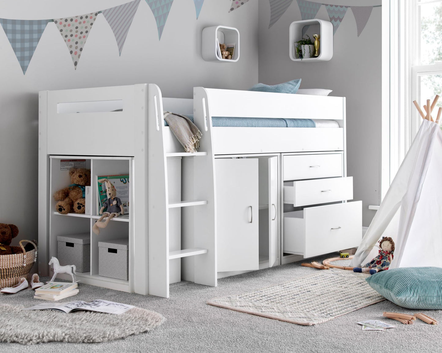 Bedmaster Lacy Midsleeper Bed White-Better Bed Company