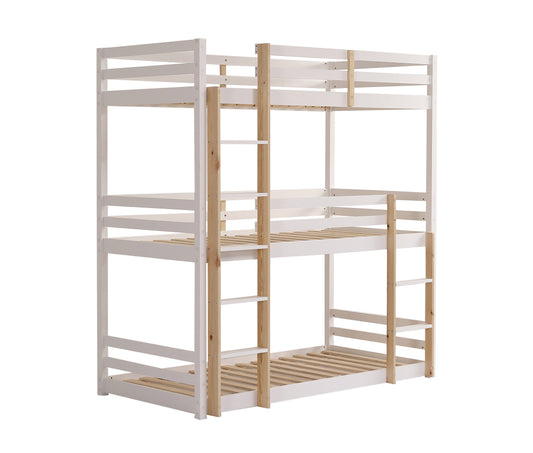 Becky White Wooden Triple Sleeper Bunk Bed