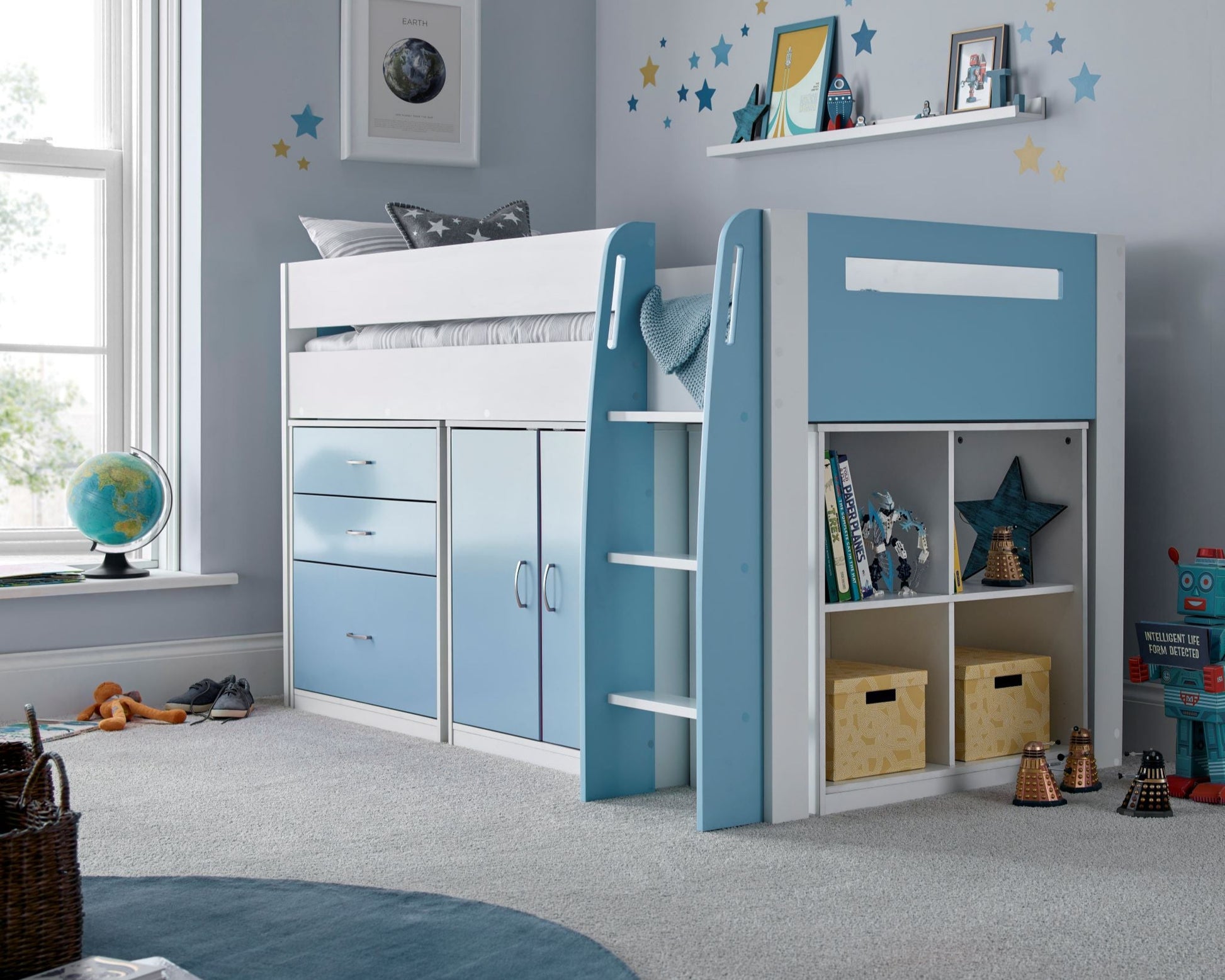 Bedmaster Lacy Midsleeper Bed Blue-Better Bed Company