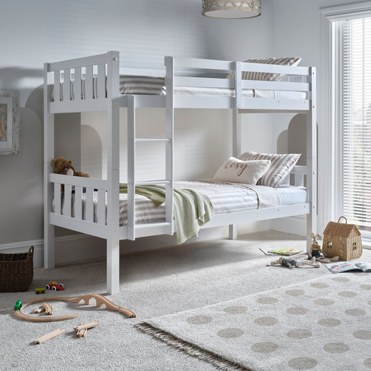 Bedmaster Icon Kids Single Wooden Bunk Bed White-Kidzzz Beds