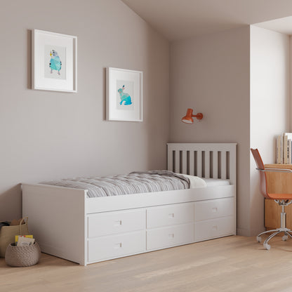 Bedmaster Nova Wooden 6 Drawer Storage Bed-Kidzzz Beds