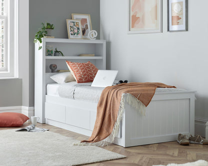 Bedmaster Enzo White Wooden 3 Drawer Storage Bed-Better Bed Company