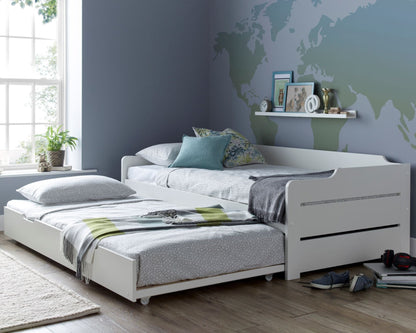 Bedmaster Copella White Wooden Guest Bed With Trundle