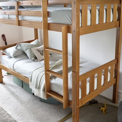 Bedmaster Icon Kids Single Wooden Bunk Bed Pine Ladder-Kidzzz Beds