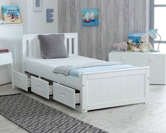 Birmingham Wooden Storage Drawer Bed Frame-Kidzzz Beds