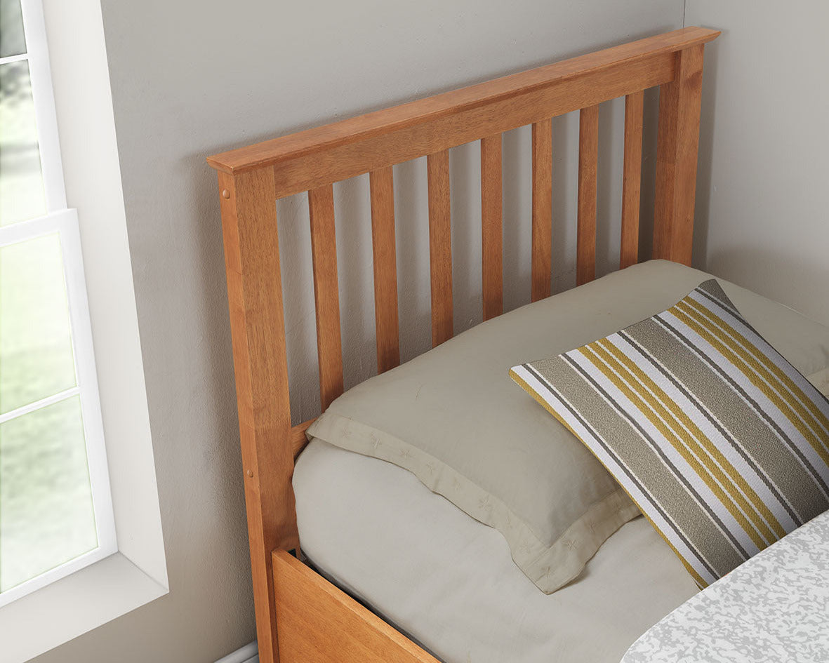Bedmaster Francis Ottoman Bed Headboard Oak-Better Bed Company 