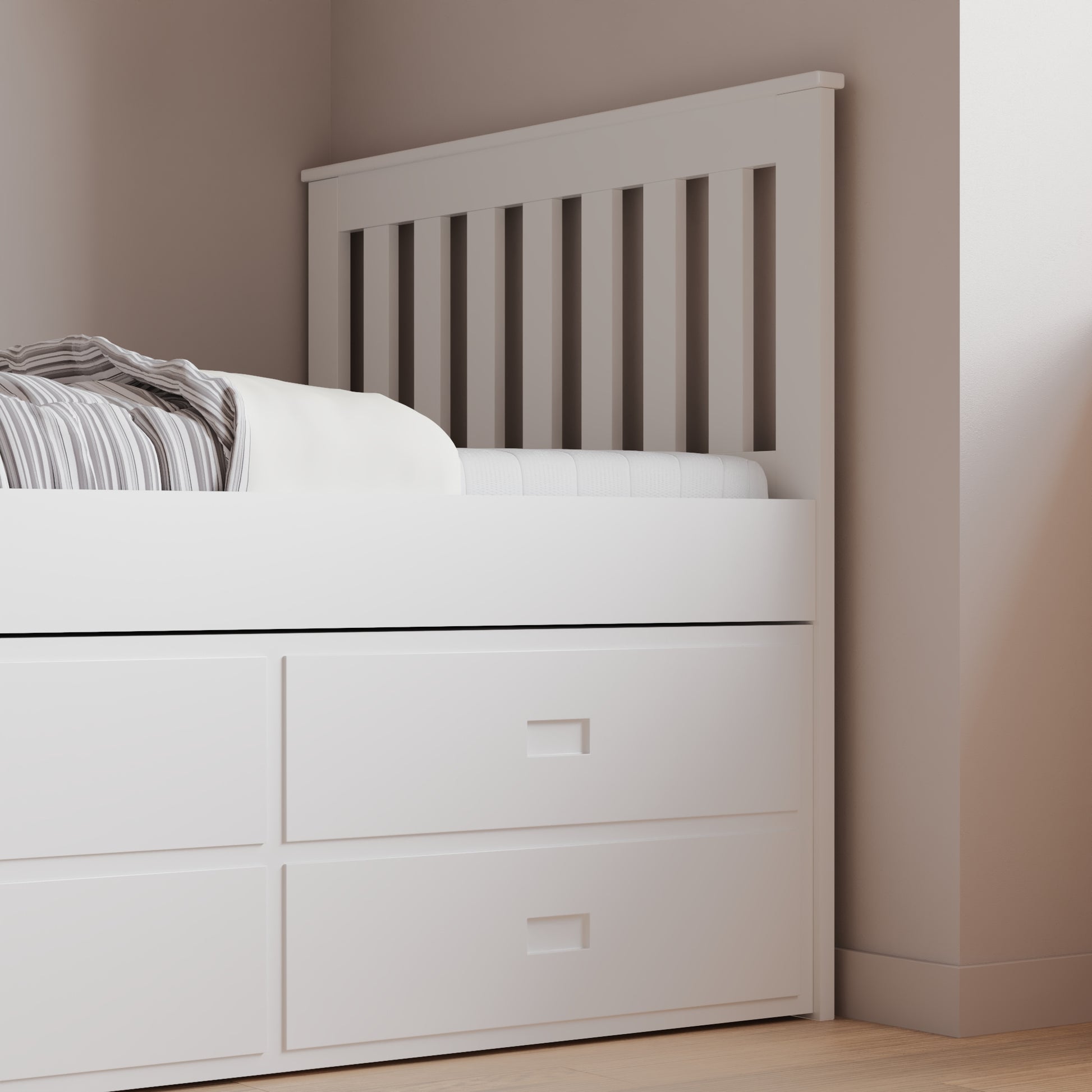 Bedmaster Nova Wooden 6 Drawer Storage Bed Headboard-Kidzzz Beds