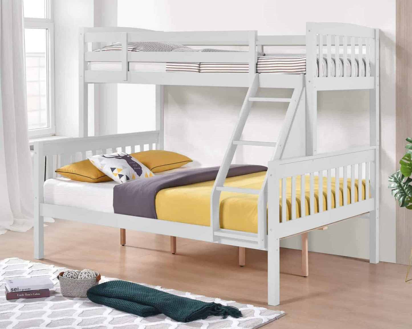 Heartlands Ashbrook Solid Wood Triple Bunk Bed-Kidzzz Beds