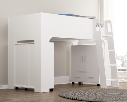 Flintshire Eden Mid Sleeper White From Side-Kidzzz Beds
