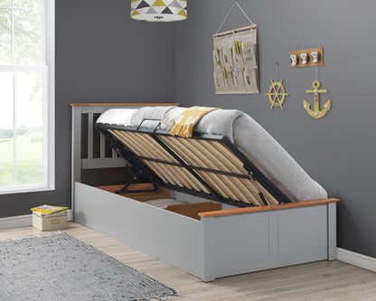 Bedmaster Francis Ottoman Bed Open Grey-Better Bed Company 