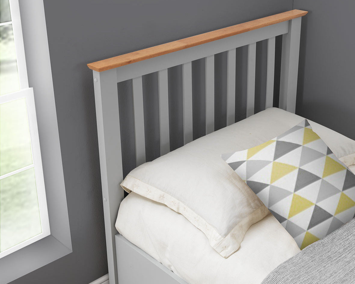Bedmaster Francis Ottoman Bed Open Grey Headboard-Better Bed Company 