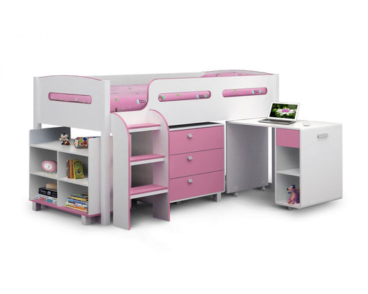 Julian Bowen Kimbo Single Storage Cabin Bed Frame With Desk